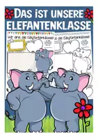 Vorschau - Arbeitsblätter - Unsere Elefantenklasse Vorstellen der Klasse - Deckblatt