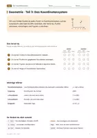 Vorschau - Arbeitsblätter - Geometrie - Das Koordinatensystem - Seite 1