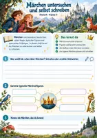 Vorschau - Stundenentwürfe - Märchen Klasse 5 – Märchenmerkmale untersuchen & eigenes Märchen schreiben | Komplettpaket mit Lösungen - Deckblatt