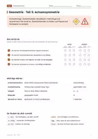 Vorschau - Arbeitsblätter - Geometrie - Achsensymmetrie und Figuren spiegeln - Seite 1