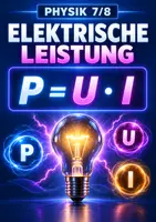 Vorschau - Arbeitsblätter - Elektrische Leistung: P = U · I berechnen - Deckblatt