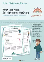 Vorschau - Unterrichtsreihen - Werbung durchschauen: Arbeitsblätter Sachunterricht 3/4 – 41 Seiten mit Lösungen - Deckblatt