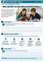 Vorschau - Unterrichtsreihen - Versuchsprotokolle schreiben – Aufbau, Messwerte, Beobachtung & Ergebnis | Natur und Technik Klasse 5 - Deckblatt
