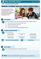 Vorschau - Unterrichtsreihen - Versuchsprotokolle schreiben – Aufbau, Messwerte, Beobachtung & Ergebnis | Natur und Technik Klasse 5 - Seite 1