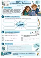 Vorschau - Unterrichtsreihen - Gedichte Klasse 5 – Verse, Strophen, Reime & sprachliche Bilder untersuchen | Arbeitsheft + Lösungen - Deckblatt