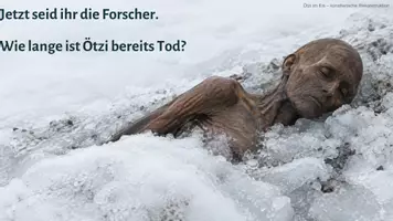 Vorschau - Unterrichtsreihen - Ötzi – Mit der C-14-Methode der Vergangenheit auf der Spur - Altersbestimmung mit Isotopen - Arbeitsblatt - Tippzettel - Lösungen - Deckblatt