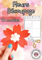 Aperçu - Matériel pour travaux manuels / dessin - Découpage fleurs printemps été bricolage exercice aux ciseaux - Page de couverture