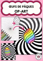 Aperçu - Matériel pour travaux manuels / dessin - Projet artistique de Pâques : œufs Op-Art - Page de couverture