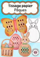 Aperçu - Matériel pour travaux manuels / dessin - Modèles de tissage de papier de Pâques - Page de couverture