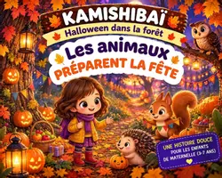 Aperçu - Cartes / Images - Kamishibaï | Les animaux préparent la fête | Halloween dans la forêt - Page de couverture