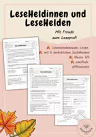 Vorschau - Stundenentwürfe - Lesehelden - herbstliche Sachtexte - lesen und verstehen - im Herbst - Deckblatt