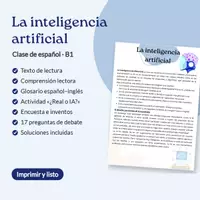 Vista previa - Hojas de trabajo - La inteligencia artificial - B1 - Portada