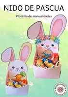 Vista previa - Manualidades / Dibujos para colorear - Cesta de Pascua manualidades conejo regalo - Portada
