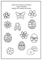 Vista previa - Manualidades / Dibujos para colorear - Tarjeta de Pascua pop-up - Proyecto de manualidades - página 3