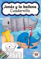 Vista previa - Hojas de trabajo - Jona y la ballena cuaderno plegable para colorear - Portada