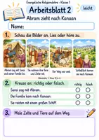Vorschau - Arbeitsblätter - Abraham vertraut Gott | Religion Klasse 1 Arbeitsblätter | Evangelische Religionslehre | 10 Arbeitsblätter als PDF - Seite 2