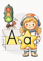 Vorschau - Poster - SILBENPILOTEN PLAKATE Buchstabenplakate mit Anlautbildern | Buchstabenposter Vokale, Umlaute & Zwielaute | Deutsch Klasse 1 | VERSION 3 - Seite 3