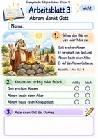 Vorschau - Arbeitsblätter - Abraham vertraut Gott | Religion Klasse 1 Arbeitsblätter | Evangelische Religionslehre | 10 Arbeitsblätter als PDF - Seite 3