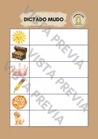 Vista previa - Juegos / Gamificación - DICTADO MUDO 24 IMÁGENES CASTELLANO/CATALÁN/INGLÉS - Portada