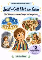 Vorschau - Arbeitsblätter - Josef – Gott führt zum Guten | Religion Klasse 1 Arbeitsblätter | Evangelische Religionslehre | 10 Arbeitsblätter als PDF - Deckblatt
