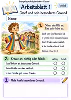 Vorschau - Arbeitsblätter - Josef – Gott führt zum Guten | Religion Klasse 1 Arbeitsblätter | Evangelische Religionslehre | 10 Arbeitsblätter als PDF - Seite 1