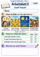 Vorschau - Arbeitsblätter - Josef – Gott führt zum Guten | Religion Klasse 1 Arbeitsblätter | Evangelische Religionslehre | 10 Arbeitsblätter als PDF - Seite 2