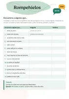 Vista previa - Hojas de trabajo - Rompehielos (Encuentra a alguien que...) - A1-A2 - página 1