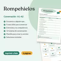Vista previa - Hojas de trabajo - Rompehielos (Encuentra a alguien que...) - A1-A2 - Portada