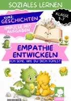 Vorschau - Arbeitsblätter - Empathie entwickeln Klasse 5-7: Kurzgeschichten mit Aufgaben | Soziales Lernen – Mitgefühl zeigen, Anzeichen erkennen, aktiv zuhören - Deckblatt