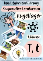 Vorschau - Fördermaterial/Inklusion - Buchstabeneinführung T - Buchstabe T - Kugellager T: Freebie - Deckblatt