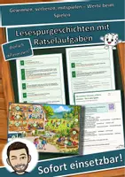 Vorschau - Arbeitsblätter - Gewinnen, verlieren, mitspielen – Werte beim Spielen – Lesespurgeschichte mit Rätselaufgaben (Klasse 5) - Deckblatt