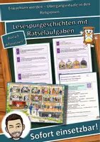 Vorschau - Mal- und Bastelvorlagen - Erwachsen werden – Übergangsrituale in den Religionen – Lesespurgeschichte mit Rätselaufgaben (Klasse 7) - Deckblatt