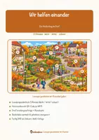 Vorschau - Stationenlernen - Wir helfen einander – Lesespurgeschichte mit Rätselaufgaben (Klasse 1) - Seite 1