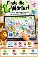 Vorschau - Arbeitsblätter - Finde die L-Wörter! Interaktives Smartboard Suchspiel! - Deckblatt