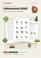 Vorschau - Unterrichtsreihen - Lebensraum Wald – Stockwerke, Nahrungsketten, Waldregeln | Sachunterricht Klasse 3/4 - Deckblatt