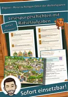 Vorschau - Arbeitsblätter - Pilgern – Reise zu heiligen Orten der Weltreligionen – Lesespurgeschichte mit Rätselaufgaben (Klasse 7) - Deckblatt