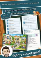 Vorschau - Arbeitsblätter - Rituale im Alltag – was uns jeden Tag begleitet – Lesespurgeschichte mit Rätselaufgaben (Klasse 1) - Deckblatt