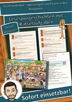 Vorschau - Arbeitsblätter - Essen verbindet – Speiseregeln und Fasten in den Religionen – Lesespurgeschichte mit Rätselaufgaben (Klasse 5) - Deckblatt