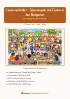 Vorschau - Arbeitsblätter - Essen verbindet – Speiseregeln und Fasten in den Religionen – Lesespurgeschichte mit Rätselaufgaben (Klasse 5) - Seite 1