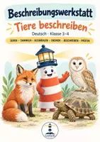 Vorschau - Arbeitsblätter - Beschreibungswerkstatt – Tiere beschreiben Klasse 3–4 | Deutsch mit Lösung - Deckblatt