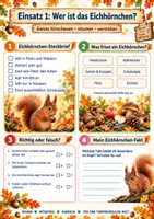 Vorschau - Arbeitsblätter - Tierschutz - Mission Eichhörnchen - 3.- 4.Klasse fächerübergreifend - Seite 1