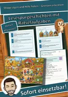 Vorschau - Arbeitsblätter - Stopp sagen und Hilfe holen – Grenzen erkennen – Lesespurgeschichte mit Rätselaufgaben (Klasse 1) - Deckblatt
