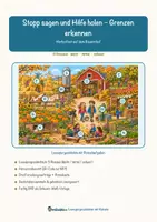 Vorschau - Arbeitsblätter - Stopp sagen und Hilfe holen – Grenzen erkennen – Lesespurgeschichte mit Rätselaufgaben (Klasse 1) - Seite 1