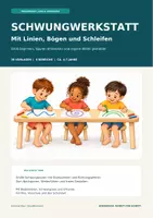 Vorschau - Stundenentwürfe - Schwungwerkstatt – 30 Schwungübungen für Kita & Vorschule | Graphomotorik & Schreibvorbereitung - Deckblatt