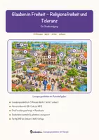Vorschau - Mal- und Bastelvorlagen - Glauben in Freiheit – Religionsfreiheit und Toleranz – Lesespurgeschichte mit Rätselaufgaben (Klasse 9) - Seite 1