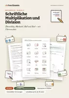 Vorschau - Unterrichtsreihen - Schriftliche Multiplikation und Division Klasse 4 – mit Rechen-Führerschein - Deckblatt