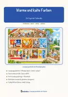 Vorschau - Mal- und Bastelvorlagen - Warme und kalte Farben – Lesespurgeschichte mit Rätselaufgaben (Klasse 3) - Seite 1