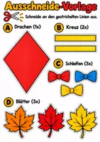 Vorschau - Arbeitsblätter - Materialpaket Kunst Klasse 1–4 Herbstbasteln mit Waldtieren, Kürbis und Drachen - Seite 2