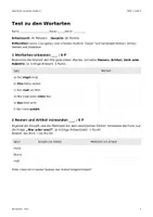 Vorschau - Test - Wortarten - Test/ Klassenarbeit Klasse 4-5 mit Lösungen - Seite 1