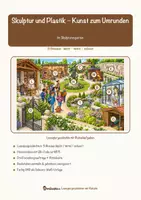 Vorschau - Stationenlernen - Skulptur und Plastik – Kunst zum Umrunden – Lesespurgeschichte mit Rätselaufgaben (Klasse 6) - Seite 1